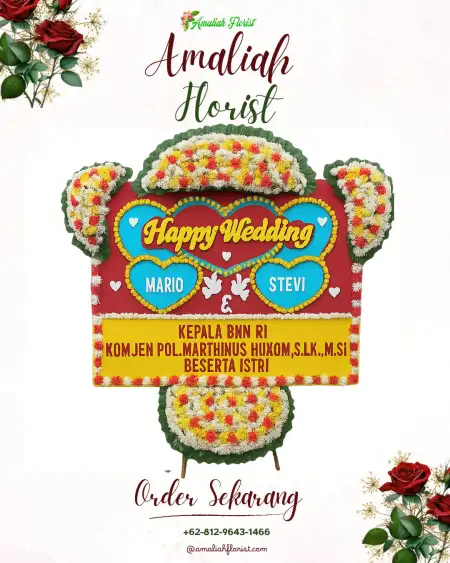 Papan Bunga Pernikahan Kedak